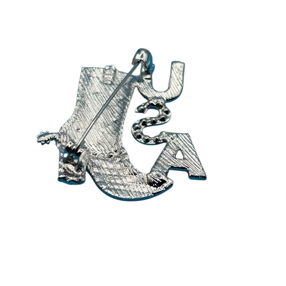 Patriotic USA Boot Brooch - Red, White ,‎ and Blue
